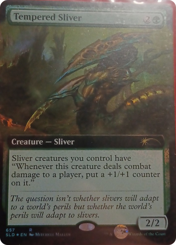 Tempered Sliver (Extended Art) [Secret Lair Drop Promos] | Exor Games New Glasgow