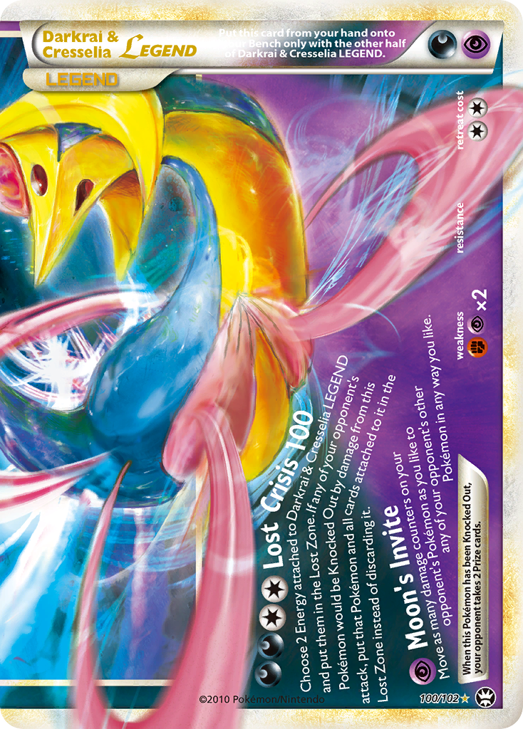 Darkrai & Cresselia LEGEND (100/102) [HeartGold & SoulSilver: Triumphant] | Exor Games New Glasgow