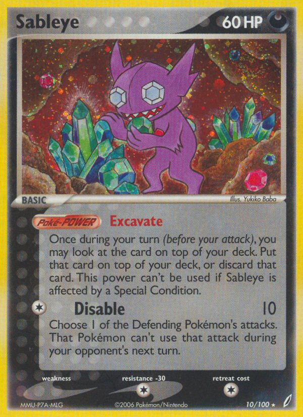 Sableye (10/100) [EX: Crystal Guardians] | Exor Games New Glasgow