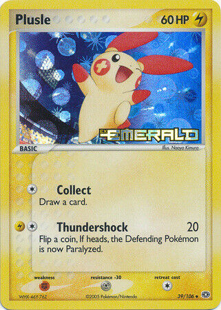 Plusle (39/106) (Stamped) [EX: Emerald] | Exor Games New Glasgow