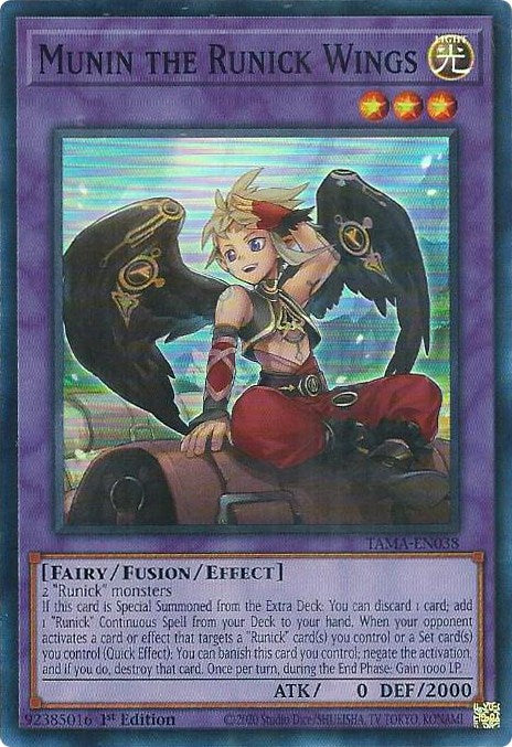 Munin the Runick Wings [TAMA-EN038] Super Rare | Exor Games New Glasgow