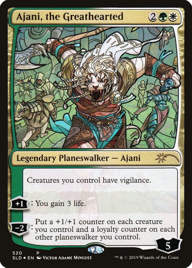 Ajani, the Greathearted (Stained Glass) [Secret Lair Drop Promos] | Exor Games New Glasgow