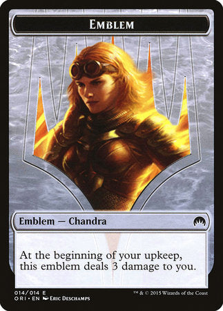 Emblem - Chandra, Roaring Flame [Magic Origins Tokens] | Exor Games New Glasgow