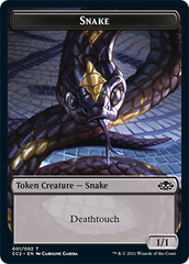 Snake // Zombie Double-sided Token [Commander Collection: Black Tokens] | Exor Games New Glasgow