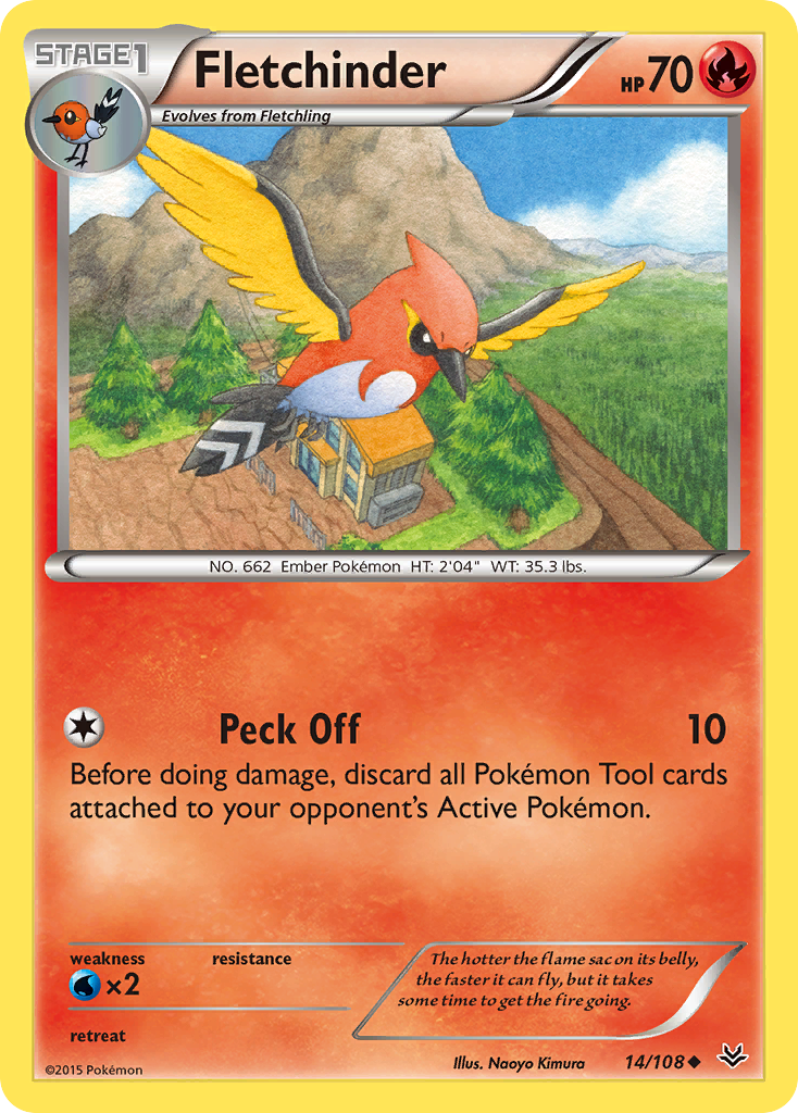 Fletchinder (14/108) [XY: Roaring Skies] | Exor Games New Glasgow