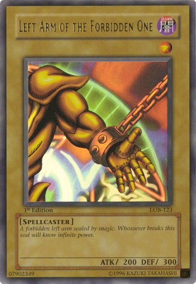 Left Arm of the Forbidden One [LOB-123] Ultra Rare | Exor Games New Glasgow