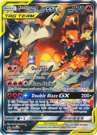 Reshiram & Charizard GX (SM201) (Jumbo Card) [Sun & Moon: Black Star Promos] | Exor Games New Glasgow