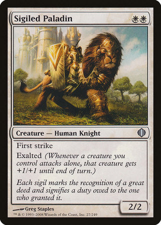 Sigiled Paladin [Shards of Alara] | Exor Games New Glasgow