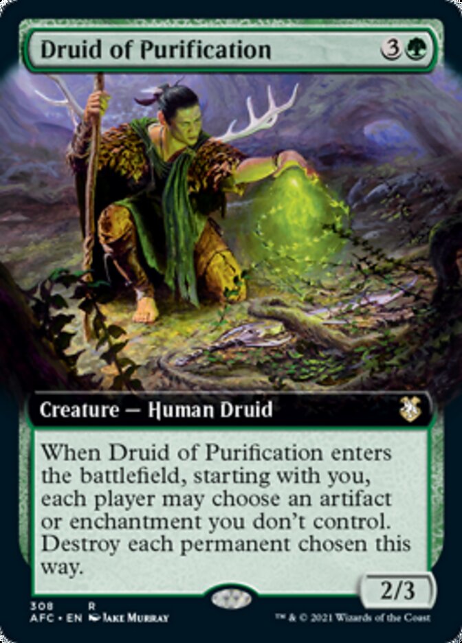 Druid of Purification (Extended) [Dungeons & Dragons: Adventures in the Forgotten Realms Commander] | Exor Games New Glasgow