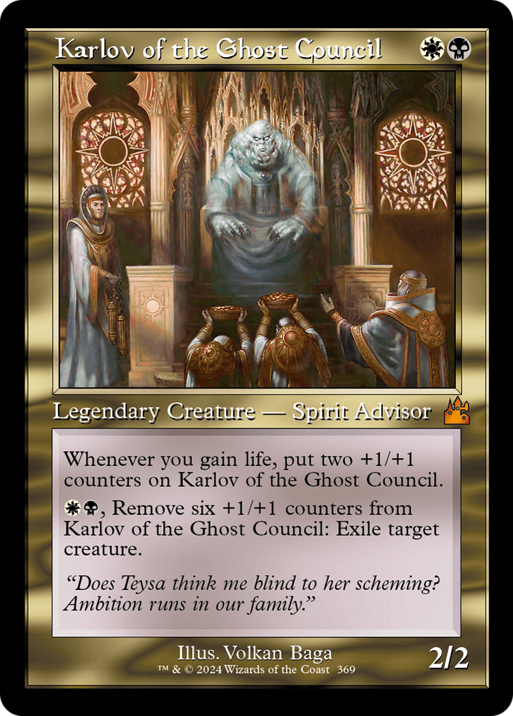 Karlov of the Ghost Council (Retro Frame) [Ravnica Remastered] | Exor Games New Glasgow