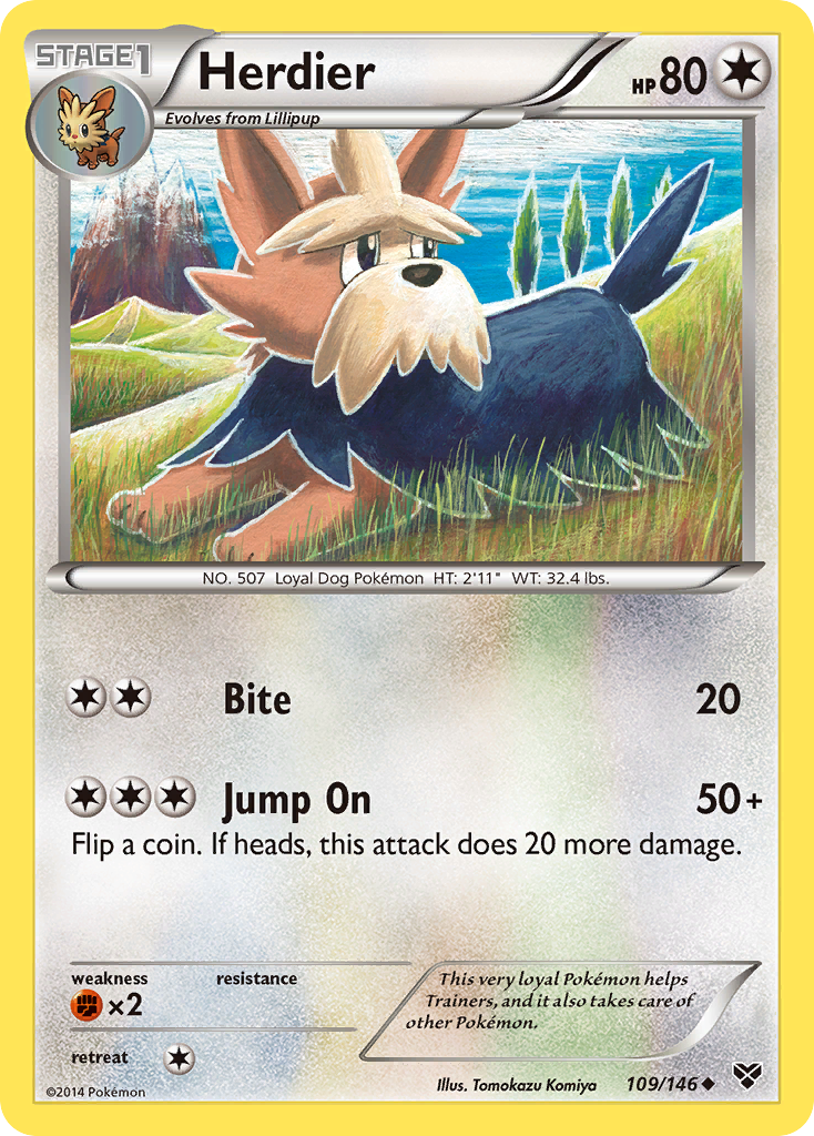 Herdier (109/146) [XY: Base Set] | Exor Games New Glasgow