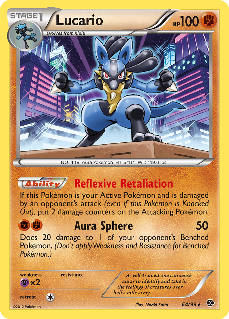 Lucario (64/99) [Black & White: Next Destinies] | Exor Games New Glasgow