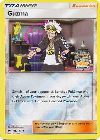 Guzma (115/147) (League Promo) [Sun & Moon: Burning Shadows] | Exor Games New Glasgow