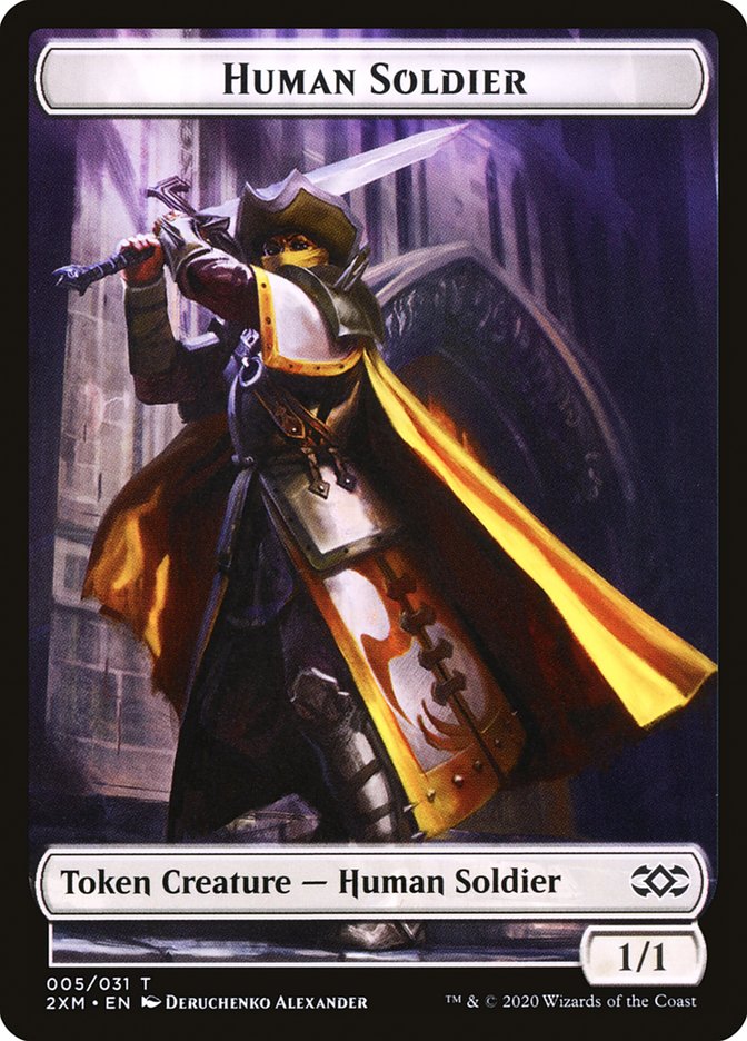 Human Soldier Token [Double Masters] | Exor Games New Glasgow