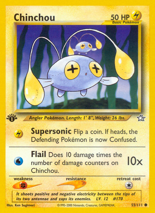 Chinchou (55/111) [Neo Genesis 1st Edition] | Exor Games New Glasgow