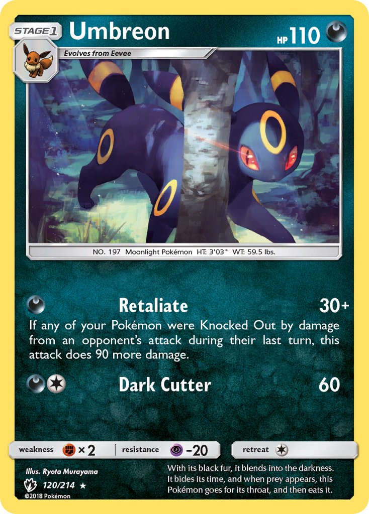 Umbreon (120/214) (Cosmos Holo) (Blister Exclusive) [Sun & Moon: Lost Thunder] | Exor Games New Glasgow