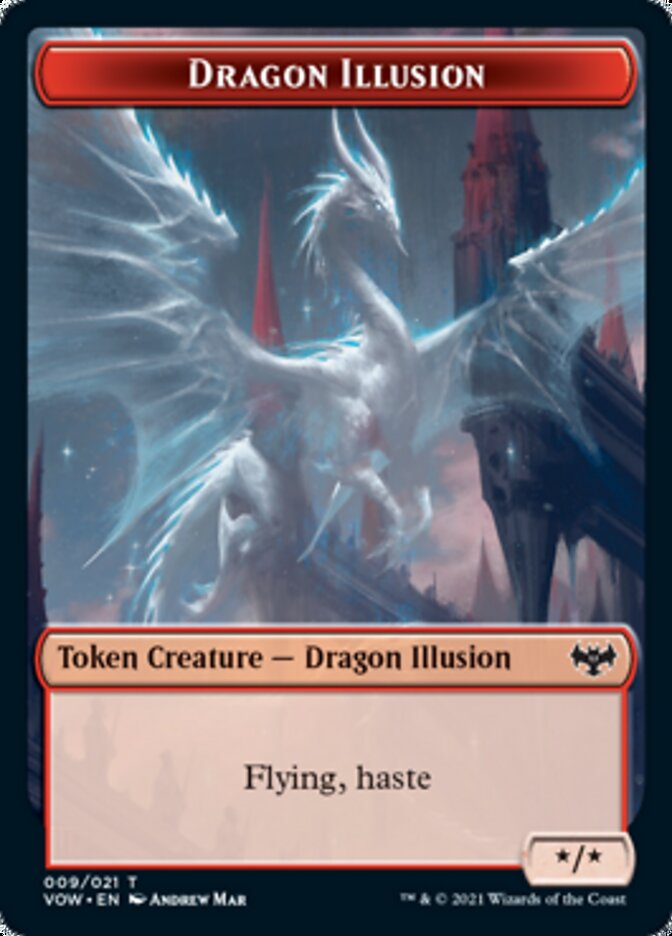 Dragon Illusion Token [Innistrad: Crimson Vow Tokens] | Exor Games New Glasgow