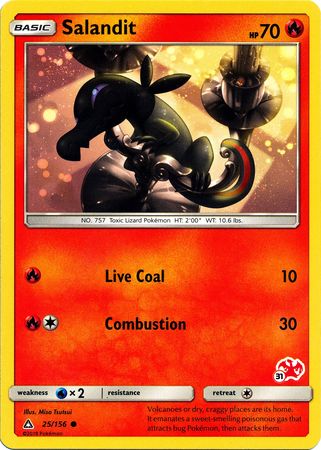 Salandit (25/156) (Charizard Stamp #31) [Battle Academy 2020] | Exor Games New Glasgow