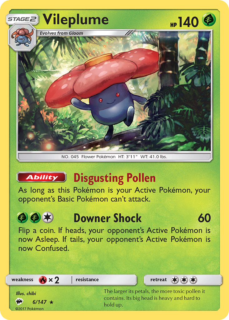 Vileplume (6/147) [Sun & Moon: Burning Shadows] | Exor Games New Glasgow