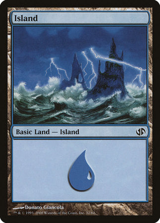 Island (32) [Duel Decks: Jace vs. Chandra] | Exor Games New Glasgow