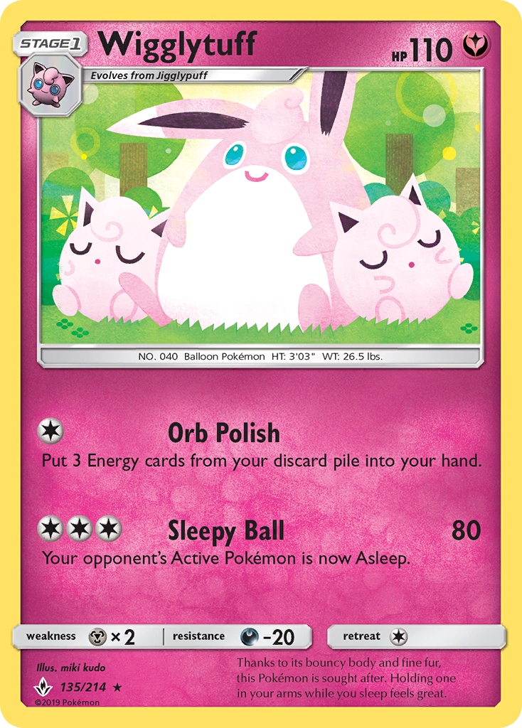 Wigglytuff (135/214) [Sun & Moon: Unbroken Bonds] | Exor Games New Glasgow