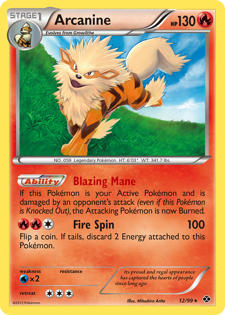 Arcanine (12/99) [Black & White: Next Destinies] | Exor Games New Glasgow