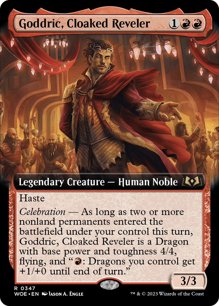 Goddric, Cloaked Reveler (Extended Art) [Wilds of Eldraine] | Exor Games New Glasgow