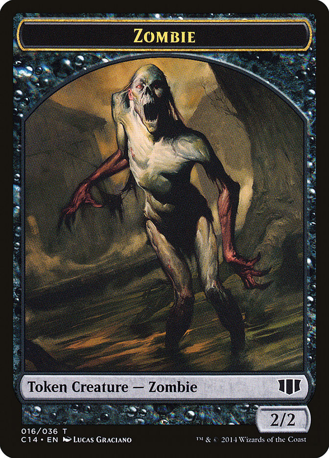 Ob Nixilis of the Black Oath Emblem // Zombie (016/036) Double-sided Token [Commander 2014 Tokens] | Exor Games New Glasgow