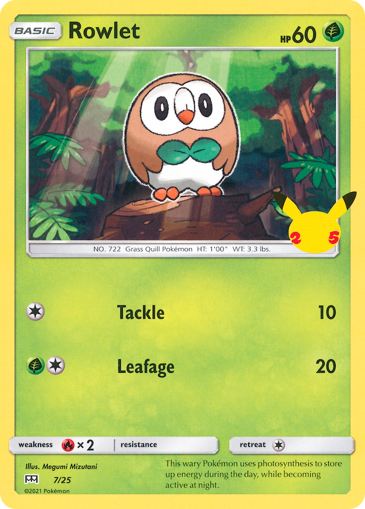 Rowlet (7/25) [McDonald's 25th Anniversary] | Exor Games New Glasgow