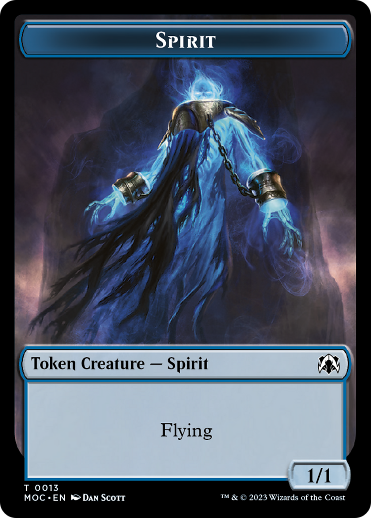 Spirit (9) // Spirit (13) Double-Sided Token [March of the Machine Commander Tokens] | Exor Games New Glasgow