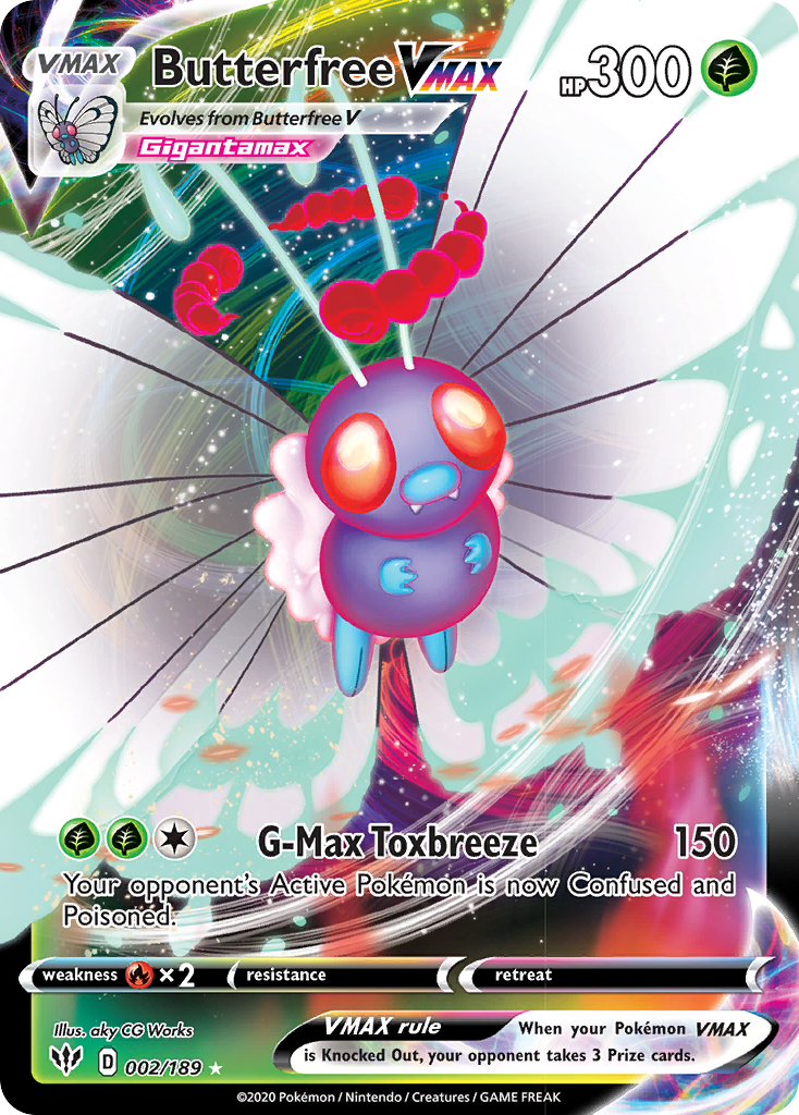 Butterfree VMAX (002/189) [Sword & Shield: Darkness Ablaze] | Exor Games New Glasgow