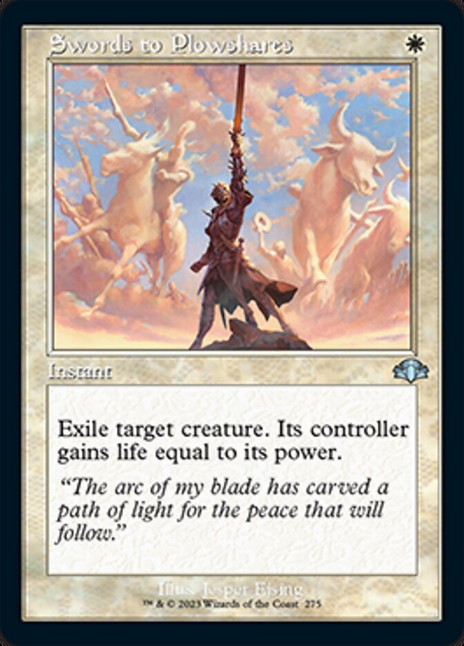 Swords to Plowshares (Retro) [Dominaria Remastered] | Exor Games New Glasgow