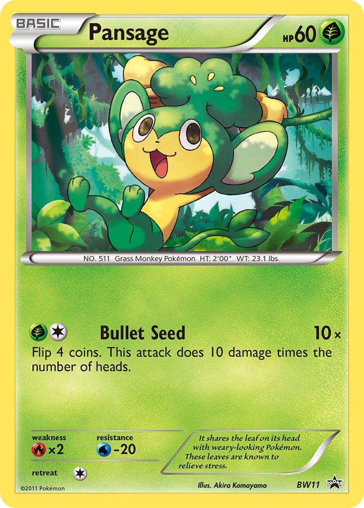 Pansage (BW11) [Black & White: Black Star Promos] | Exor Games New Glasgow