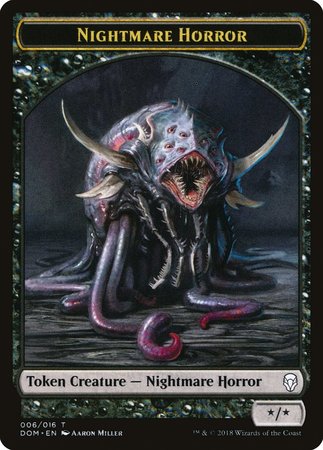 Nightmare Horror Token [Dominaria Tokens] | Exor Games New Glasgow