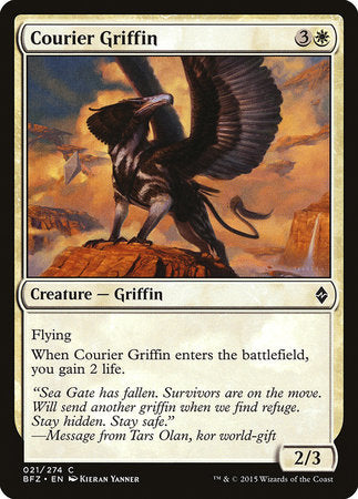 Courier Griffin [Battle for Zendikar] | Exor Games New Glasgow