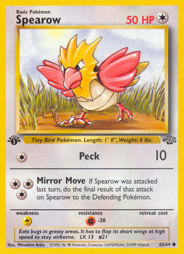 Spearow (62/64) [Jungle 1st Edition] | Exor Games New Glasgow