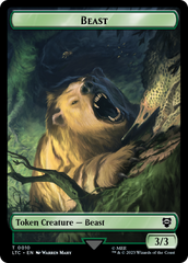 Beast // Treefolk Double Sided Token [The Lord of the Rings: Tales of Middle-Earth Commander Tokens] | Exor Games New Glasgow