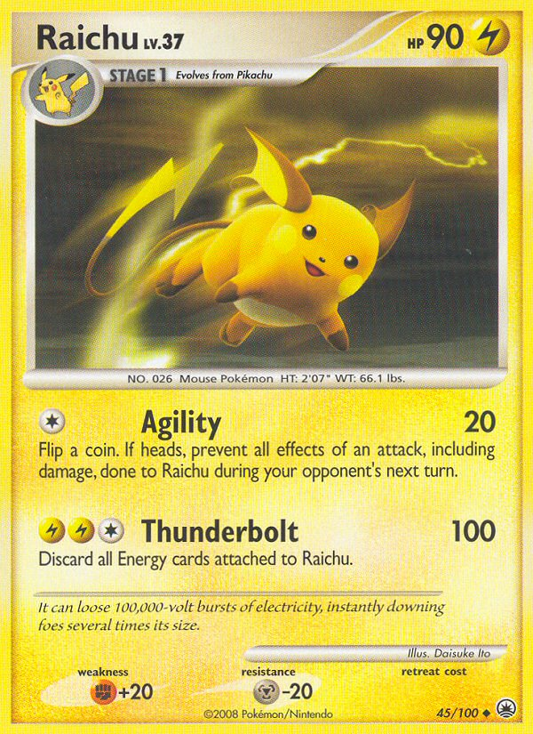 Raichu (45/100) [Diamond & Pearl: Majestic Dawn] | Exor Games New Glasgow