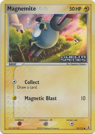 Magnemite (74/113) (Stamped) [EX: Delta Species] | Exor Games New Glasgow