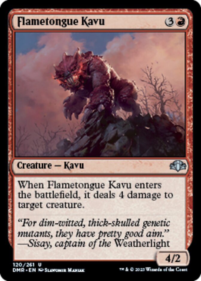 Flametongue Kavu [Dominaria Remastered] | Exor Games New Glasgow