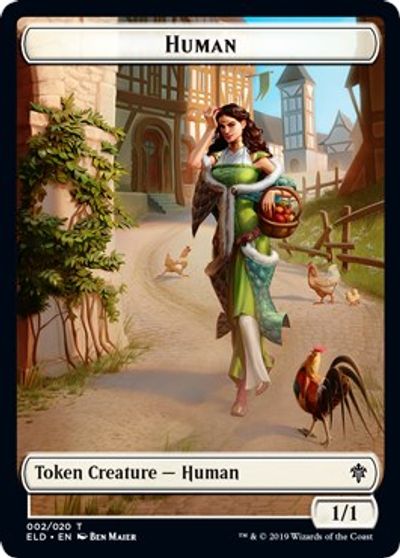 Human // Beast Double-sided Token [Challenger Decks 2021 Tokens] | Exor Games New Glasgow