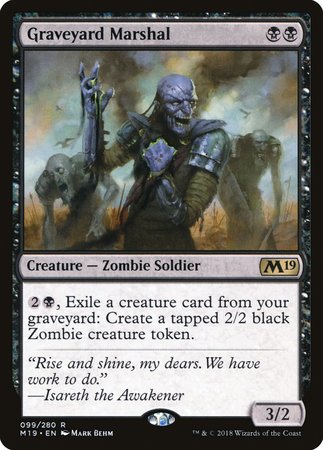 Graveyard Marshal [Core Set 2019] | Exor Games New Glasgow