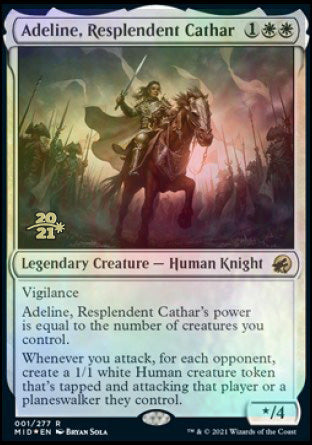 Adeline, Resplendent Cathar [Innistrad: Midnight Hunt Prerelease Promos] | Exor Games New Glasgow