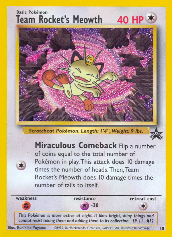 Team Rocket's Meowth (18) [Wizards of the Coast: Black Star Promos] | Exor Games New Glasgow