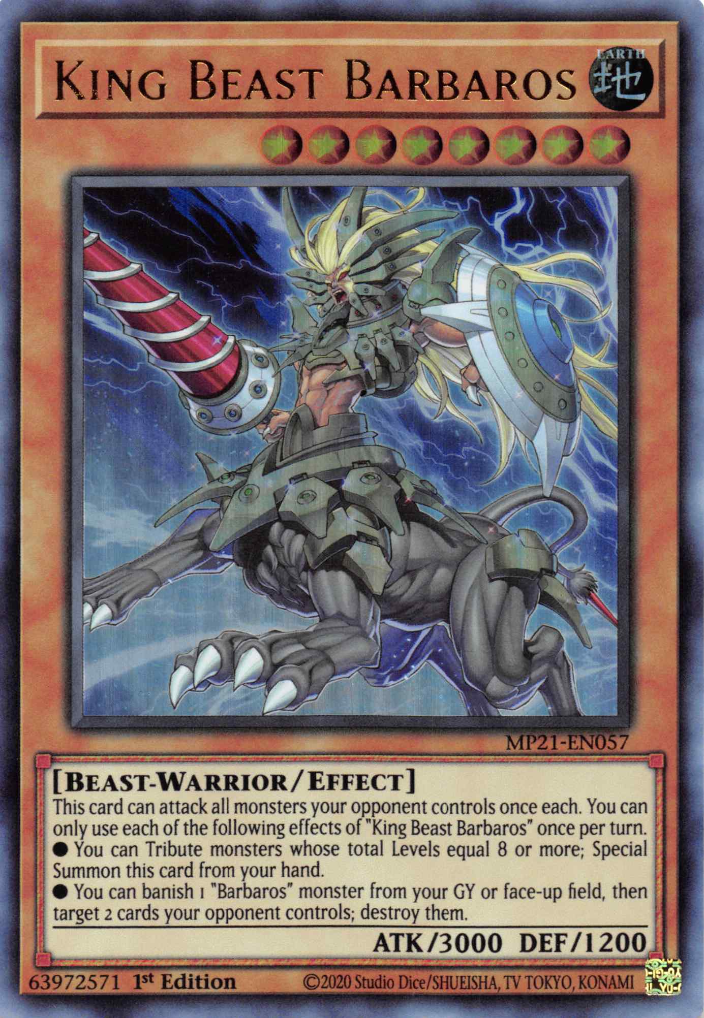 King Beast Barbaros [MP21-EN057] Ultra Rare | Exor Games New Glasgow