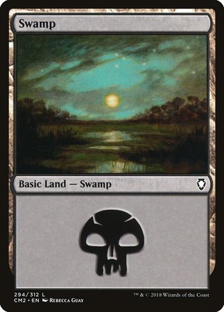 Swamp (294) [Commander Anthology Volume II] | Exor Games New Glasgow