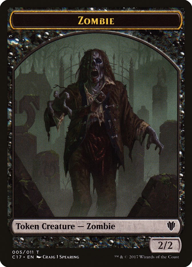 Vampire // Zombie Double-sided Token [Commander 2017 Tokens] | Exor Games New Glasgow