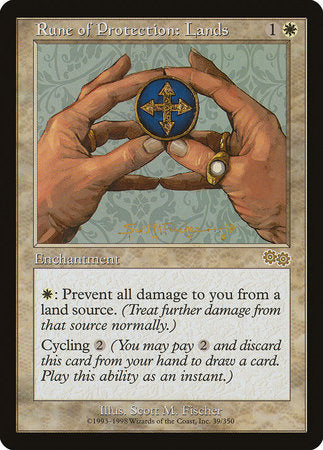 Rune of Protection: Lands [Urza's Saga] | Exor Games New Glasgow