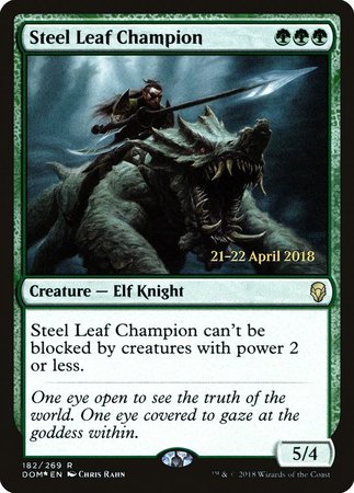 Steel Leaf Champion [Dominaria Promos] | Exor Games New Glasgow