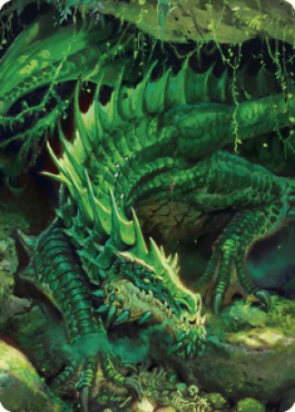 Lurking Green Dragon Art Card [Commander Legends: Battle for Baldur's Gate Art Series] | Exor Games New Glasgow